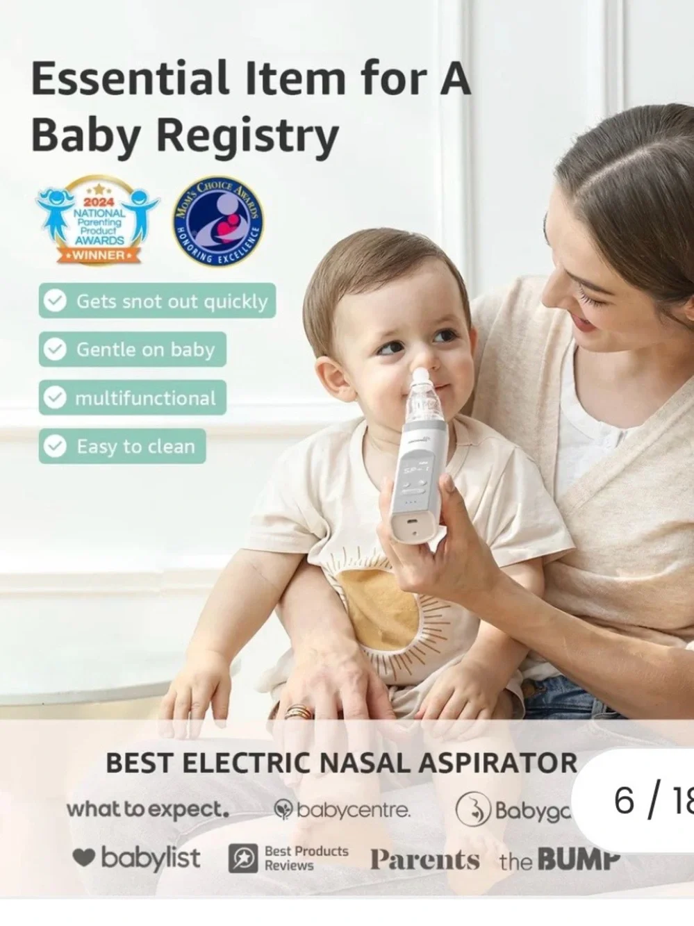 GROWNSY Baby Nasal Aspirator